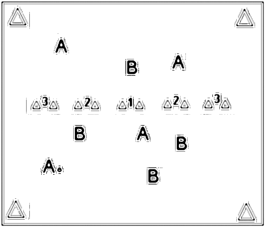 Diagramm zur Übung: Hütchen in Gruppen — Spielverlagerung, D-Jugend