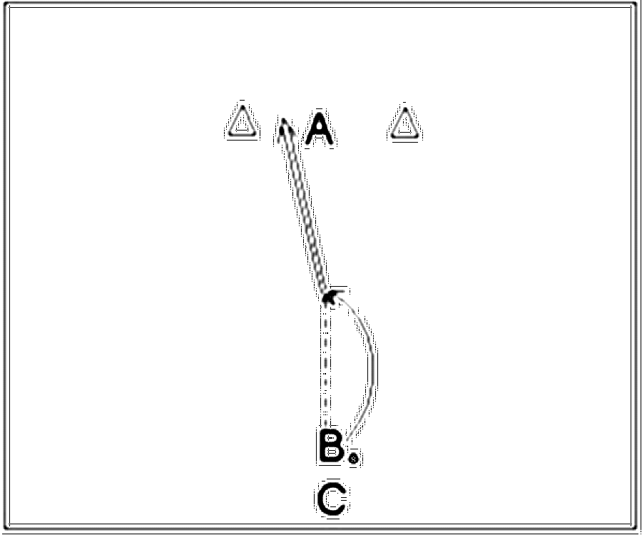 Diagramm zur Übung: B und C stehen etwa 20 Meter vor dem Tor