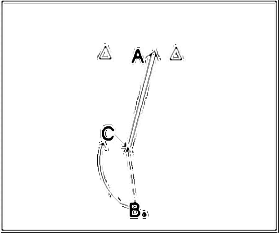 Diagramm zur Übung: A steht im Tor. B steht etwa 20 Meter und C 5 Meter