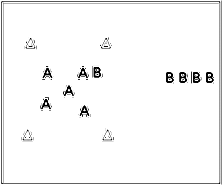 Diagramm zur Übung: Ein Spieler von B versucht einen Spieler von A zu…