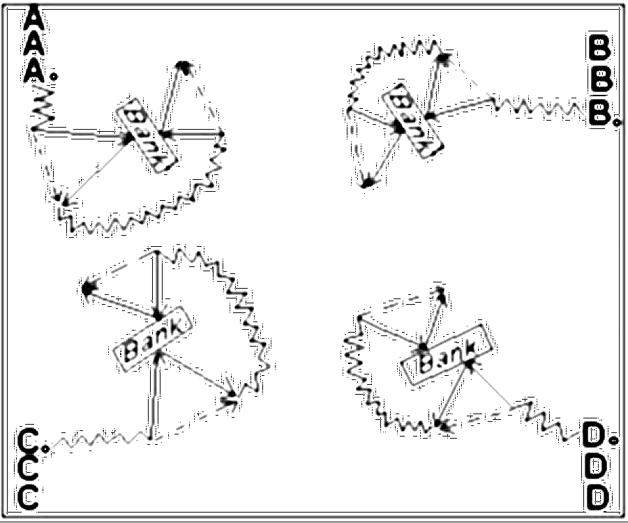 Diagramm zur Übung: Mehrere Dreiergruppen mit je 1 Ball