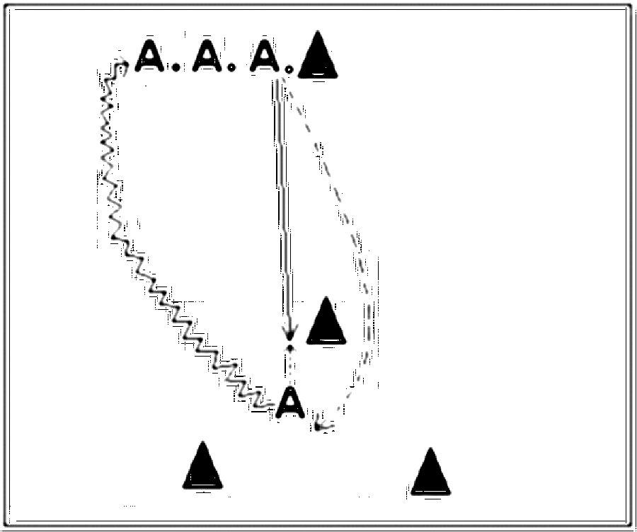 Diagramm zur Übung: Vor einem abgesteckten Dreieck wird in 10 Metern…
