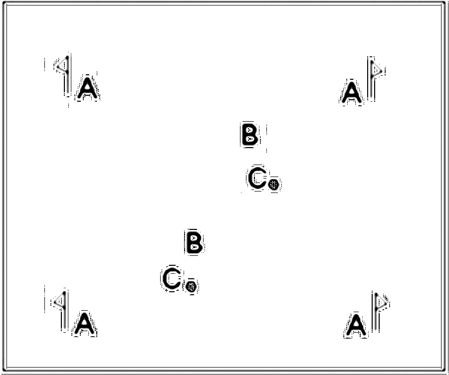 Diagramm zur Übung: Passen mit Hütchen — Zuspiel, D-Jugend