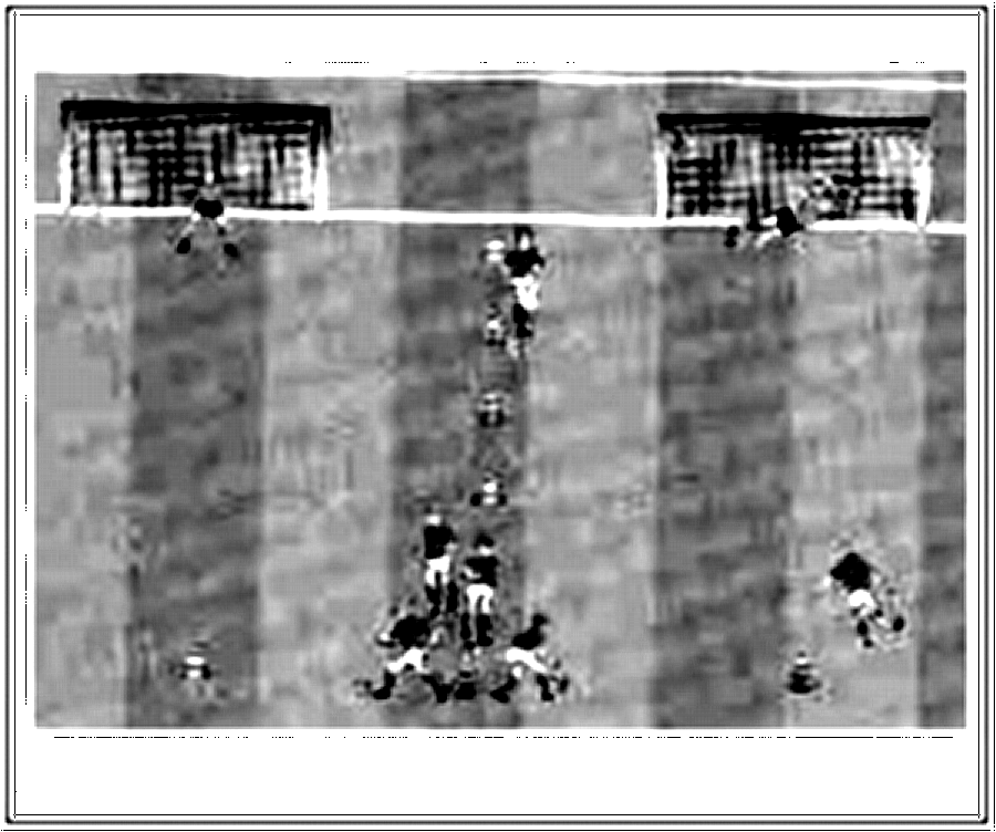 Diagramm zur Übung: Torschuss mit Hütchen — Dribbling, D-Jugend