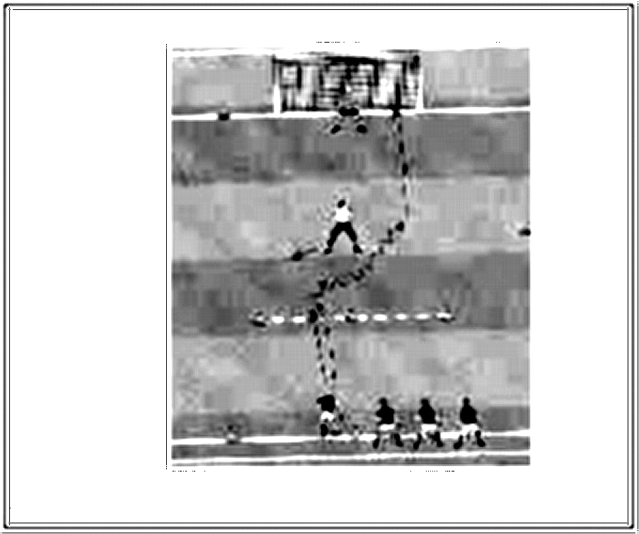 Diagramm zur Übung: Dribbling mit Hütchen — Finten, D-Jugend