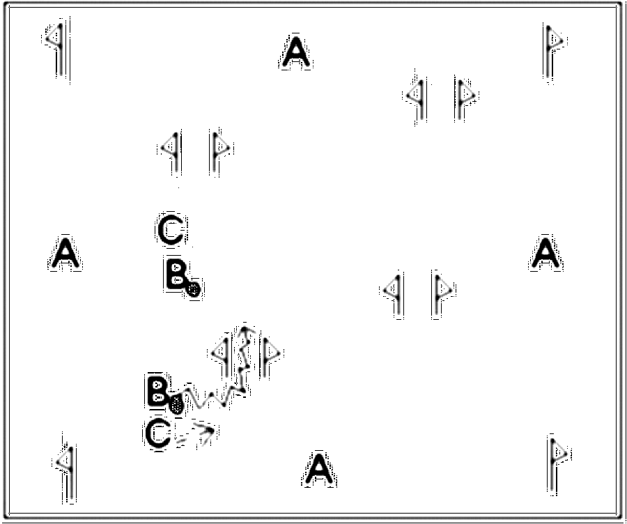 Diagramm zur Übung: Aufbau: abgestecktes Spielfeld (Nr. 223)