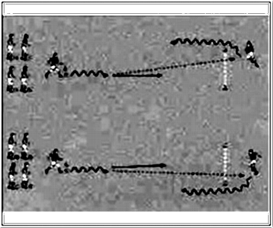 Diagramm zur Übung: Die Mannschaften stehen jeweils einige Meter