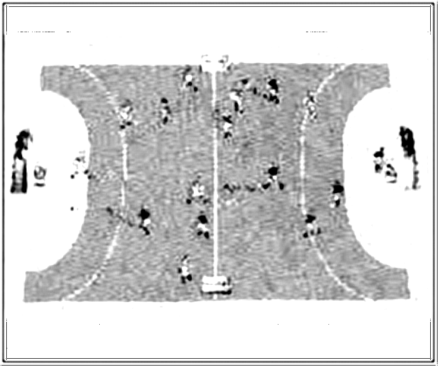 Diagramm zur Übung: Dribbling mit Kasten im Kreis — D-Jugend