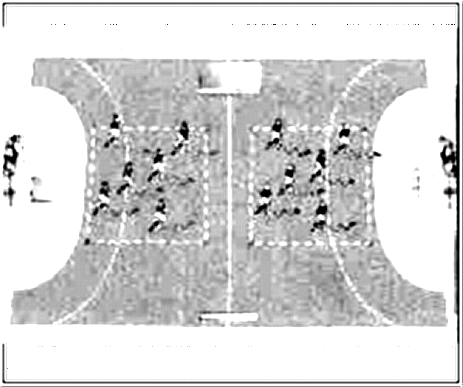 Diagramm zur Übung: Dribbling mit Matte im Quadrat — E-Jugend