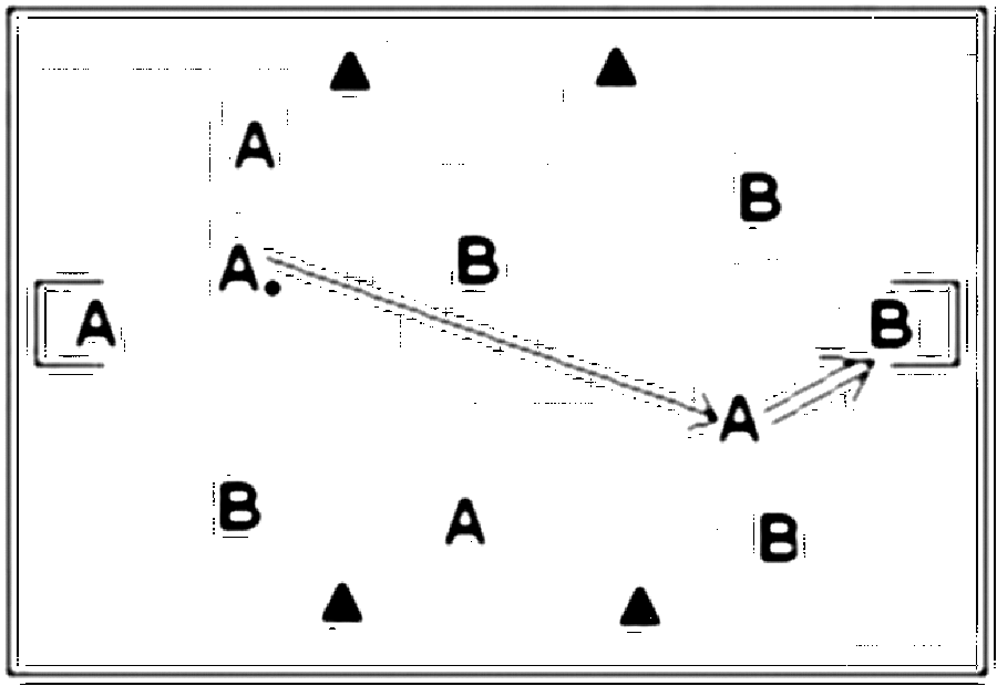 Diagramm zur Übung: Tor — Spielformen, oberer Amateurbereich