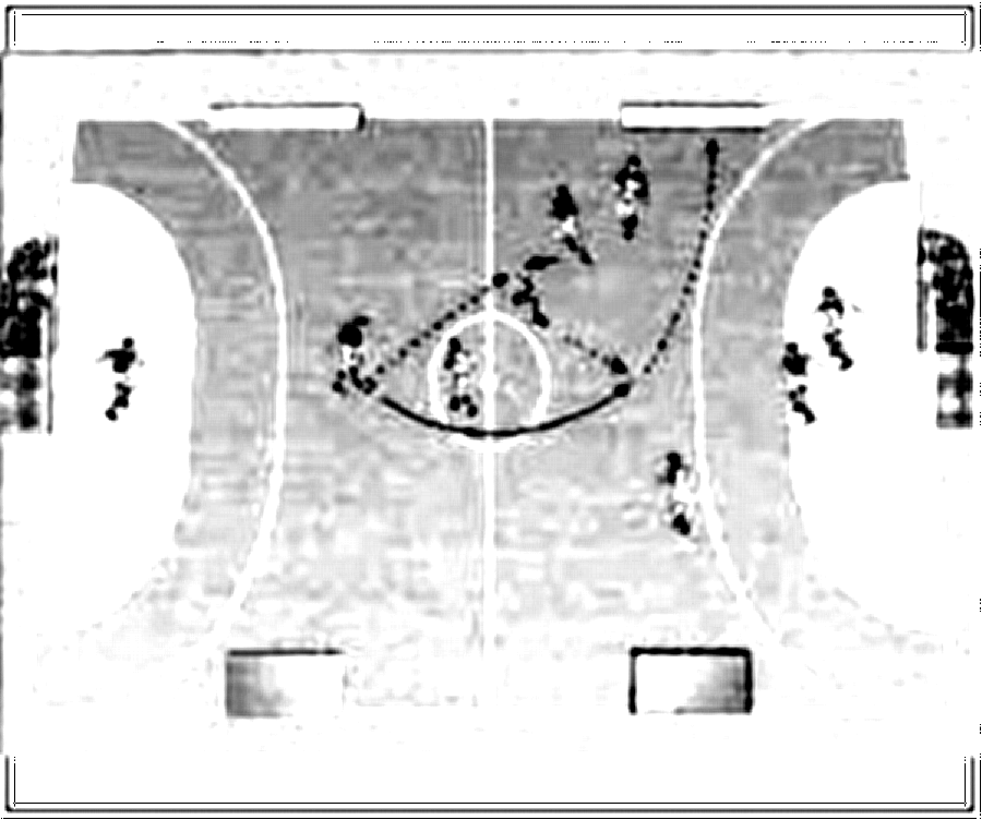 Diagramm zur Übung: In jeder Spielfeldhälfte werden an einer Wand ein…