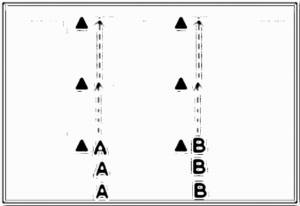 Diagramm zur Übung: I = Beide laufen gleichzeitig los