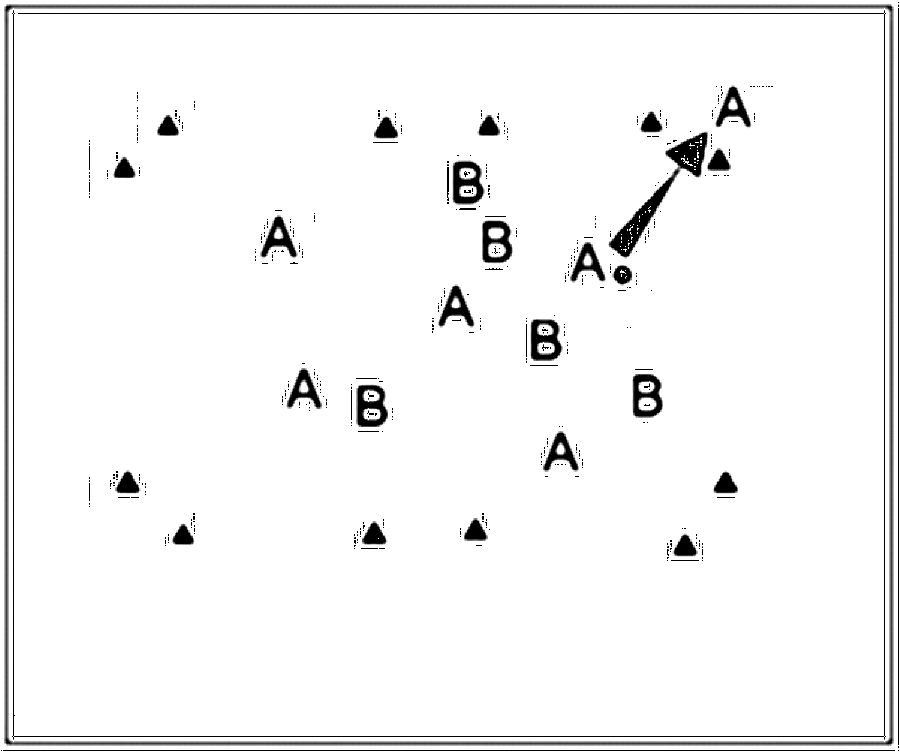 Diagramm zur Übung: Einlaufen (5 Minuten), in einer Spielfeldhälfte…