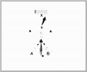 Diagramm zur Übung: Dribbling mit Hütchen im Kreis —…