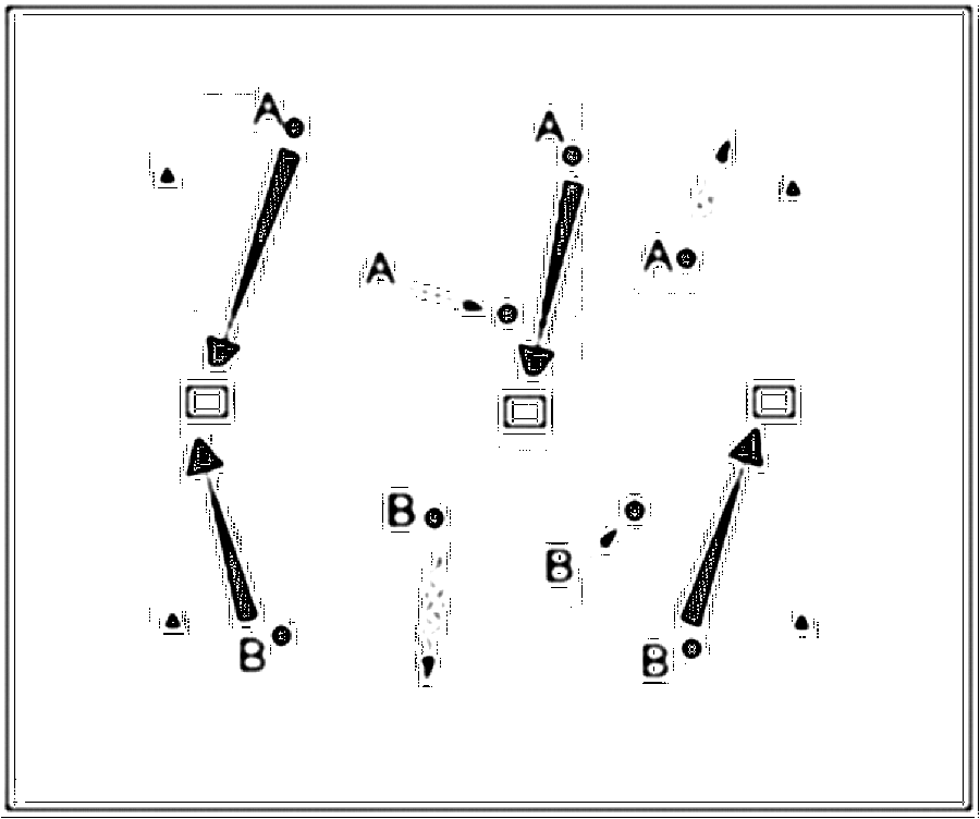 Diagramm zur Übung: Dribbling mit Hütchen in Gruppen — Zuspiel, D-Jugend
