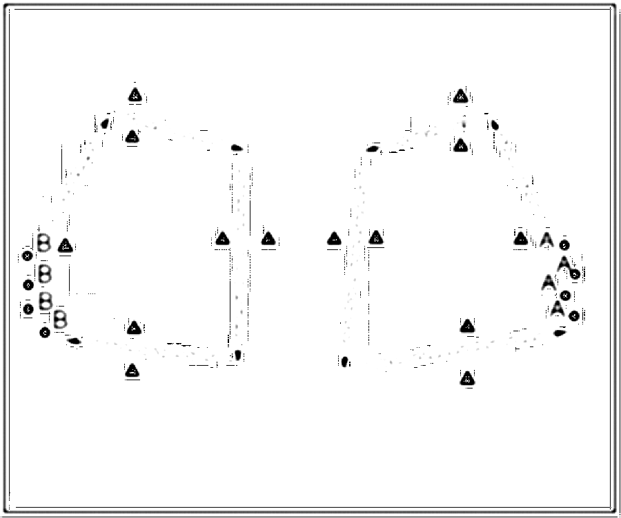 Diagramm zur Übung: Dribbling mit Hütchen im Quadrat — D-Jugend