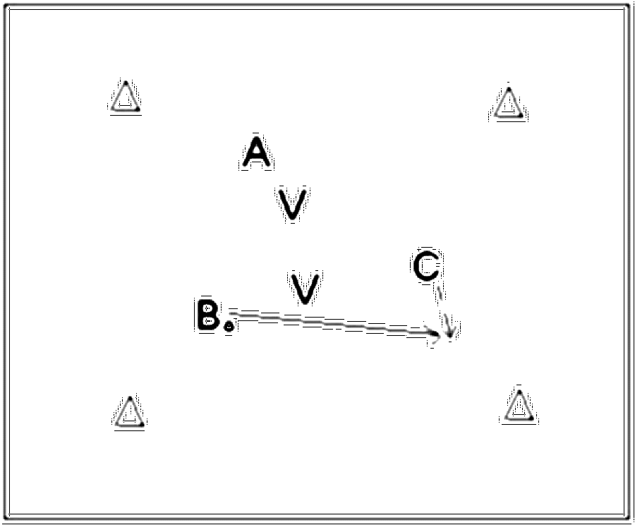 Diagramm zur Übung: Wenn ein Verteidiger den Ball berühren kann