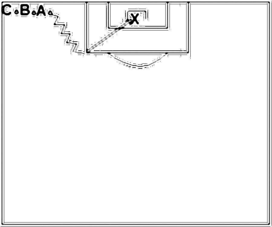 Diagramm zur Übung: 1 Ball, 1 Tor mit Torwart Die Spieler dribbeln (Nr.…