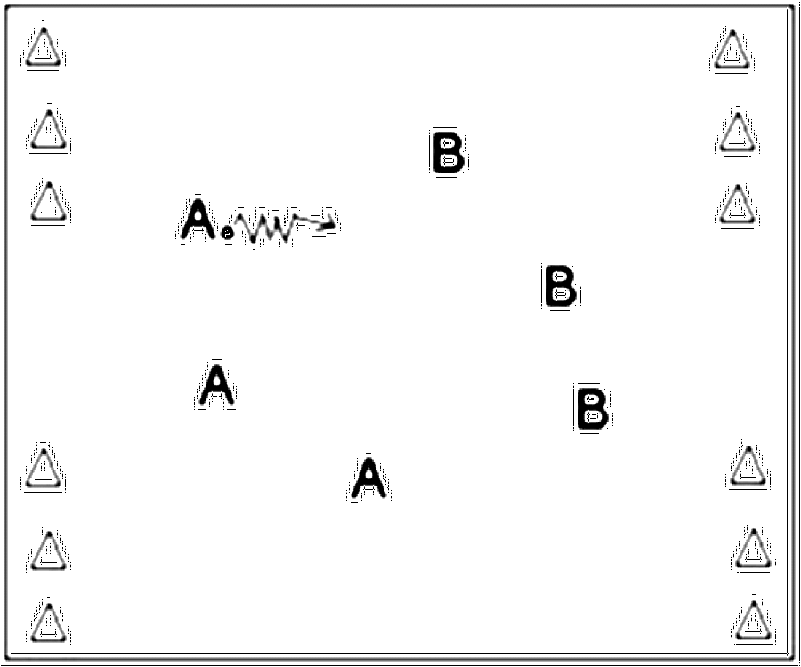 Diagramm zur Übung: Die beiden Mannschaften spielen 3 gegen 3 auf…