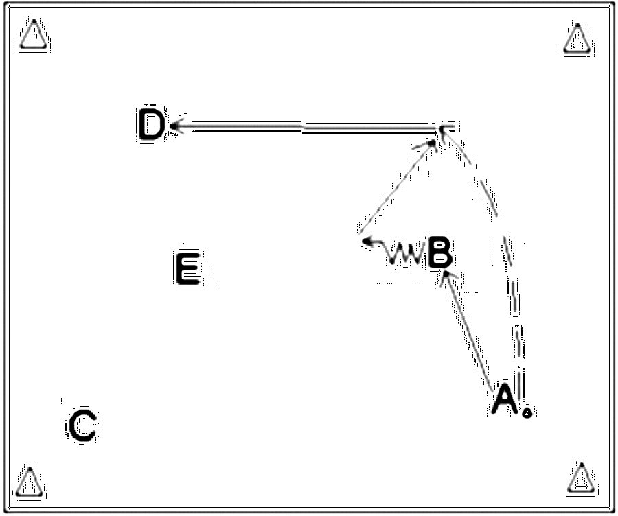 Diagramm zur Übung: A spielt B den Ball zu, den dieser mitnimmt